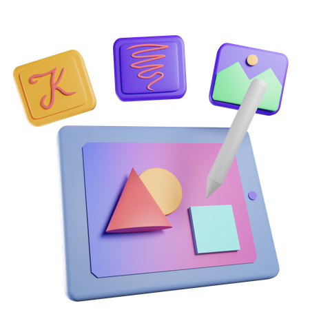 Zeichentablett  3D Icon