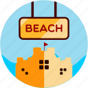 sunny, activities, castle, beach, sand