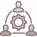 cogwheel, management, network, preferences, relationship management