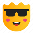 cool, cool face, emoji, emoticon, face