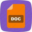 doc, file, format