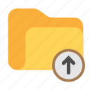 arrow, arrow up, directory, folder, upload