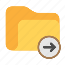 arrow, arrow right, directory, folder
