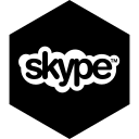 hexagon, media, skype, social