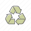 arrows, environment, life cycle, recycling, waste