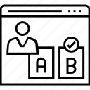 ab testing, compare, screens, testing, user testing