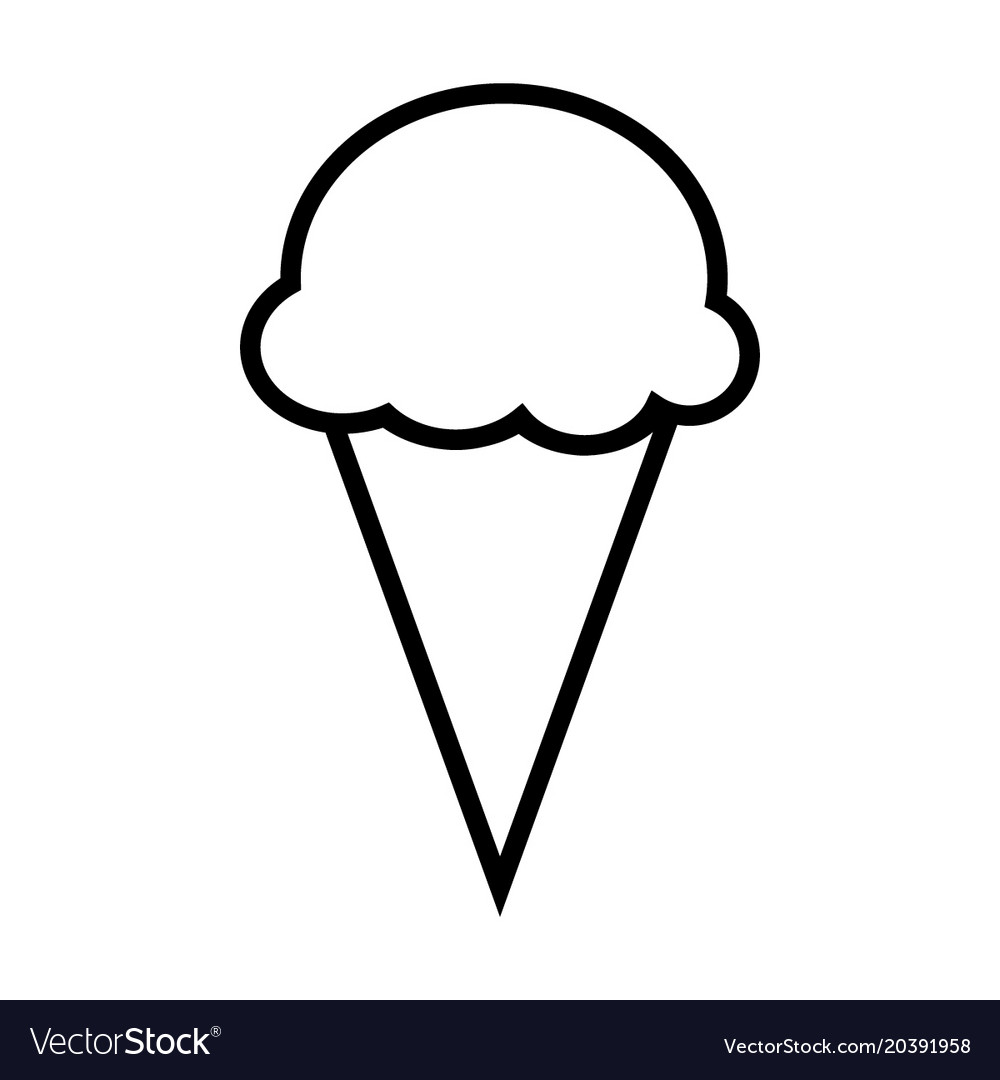 Ice Cream Cone Outline Clip Art