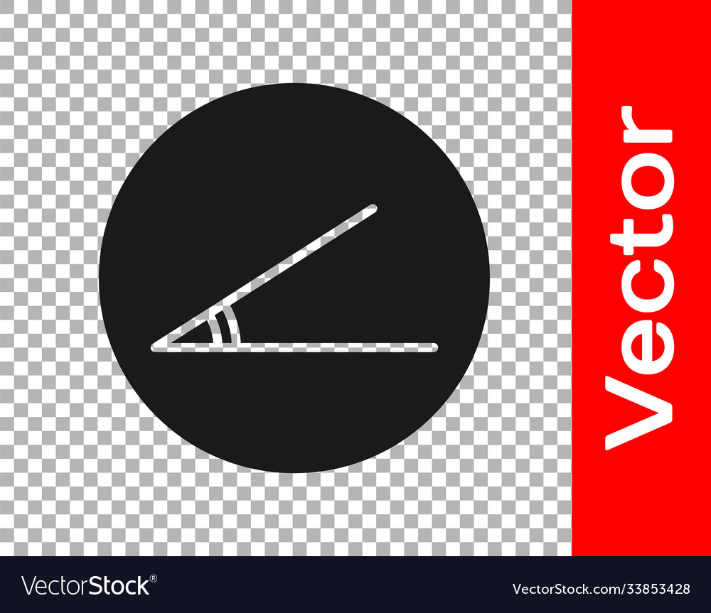 Black acute angle 45 degrees icon isolated