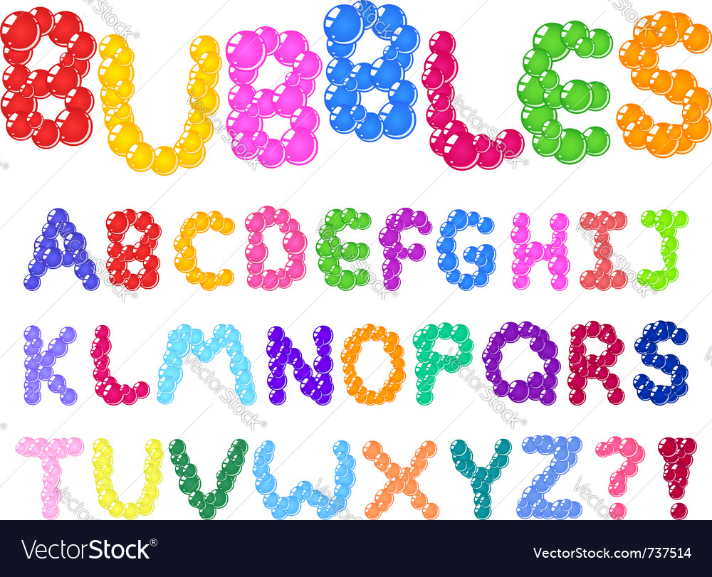 Old English Bubble Letters