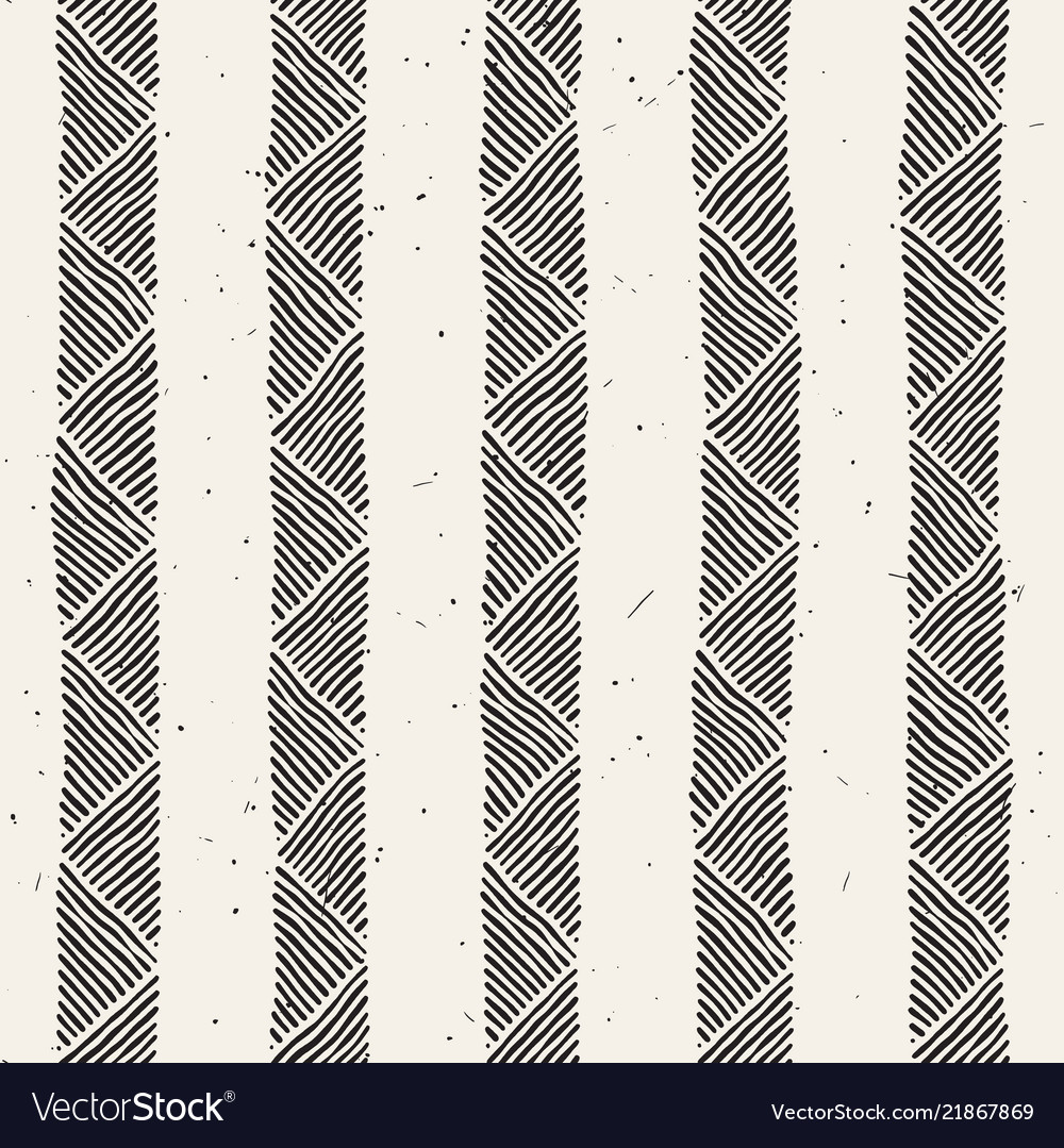 Seamless geometric doodle lines pattern in black