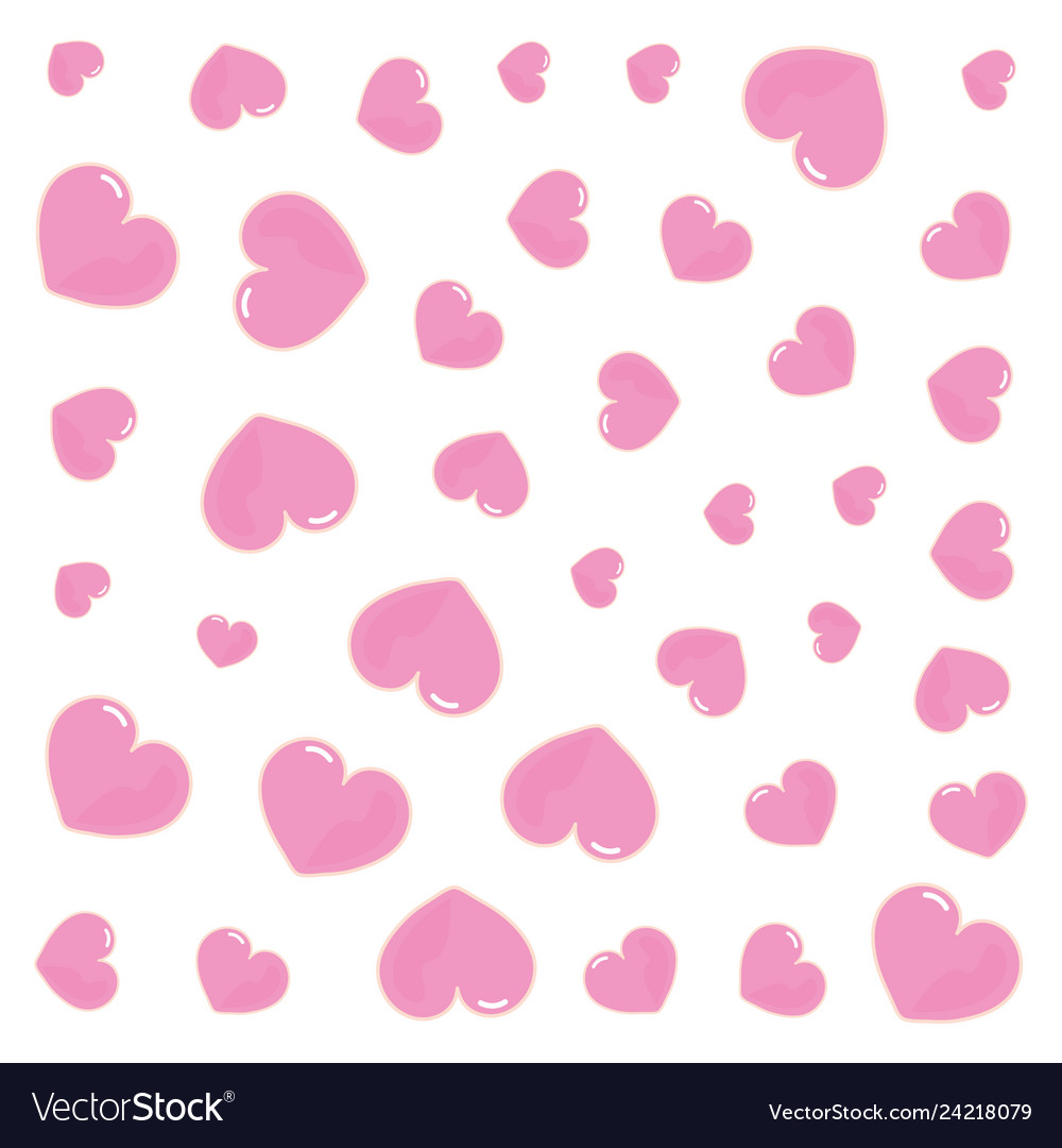 Background decoration pink love hearts Royalty Free Vector