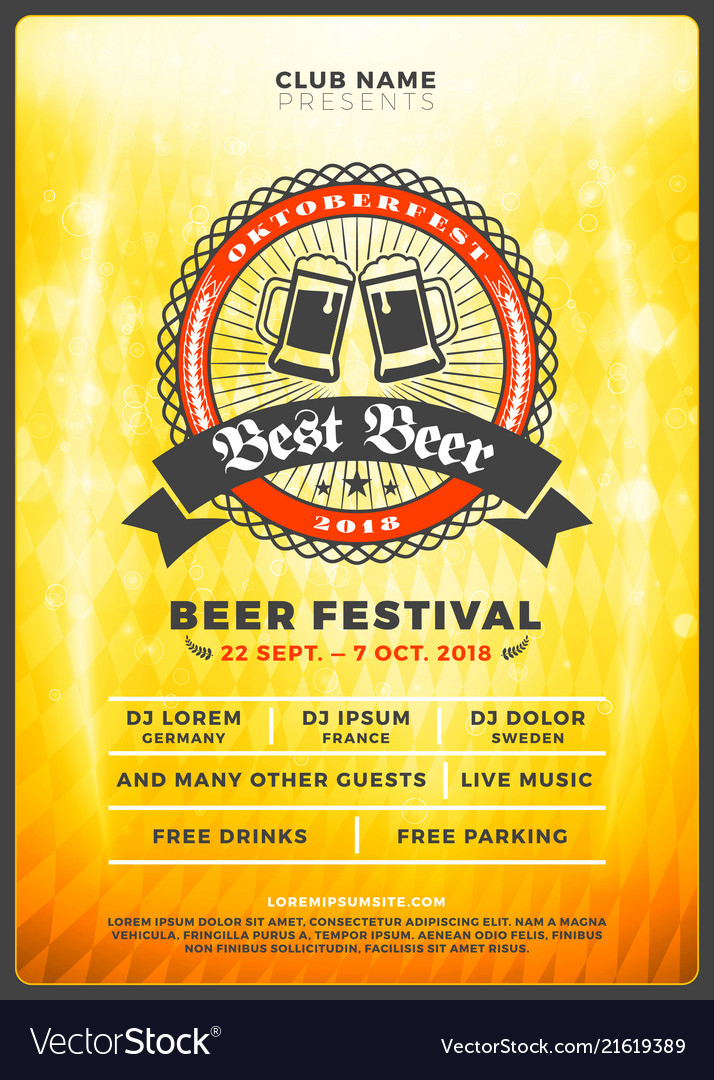 Oktoberfest beer festival celebration typography