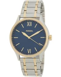 Fossil - Fenmo Two-Tone Bracelet Strap & Leather Strap Watch, 44Mm - Lyst