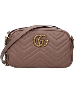 Gucci Umhängetaschen Marmont Frauen Leder Pink / Pink Cypria - Braun