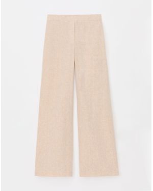 Lafayette 148 New York Organic Linen Columbus Cropped Pant - Natural