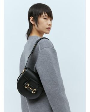 Gucci Horsebit 1955 Mini Rounded Shoulder Bag - Gray