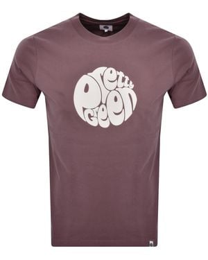 Pretty Green Pretty Gillespie Logo T Shirt - Purple