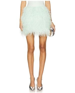 Alice + Olivia Cina Feather Skirt - Blue