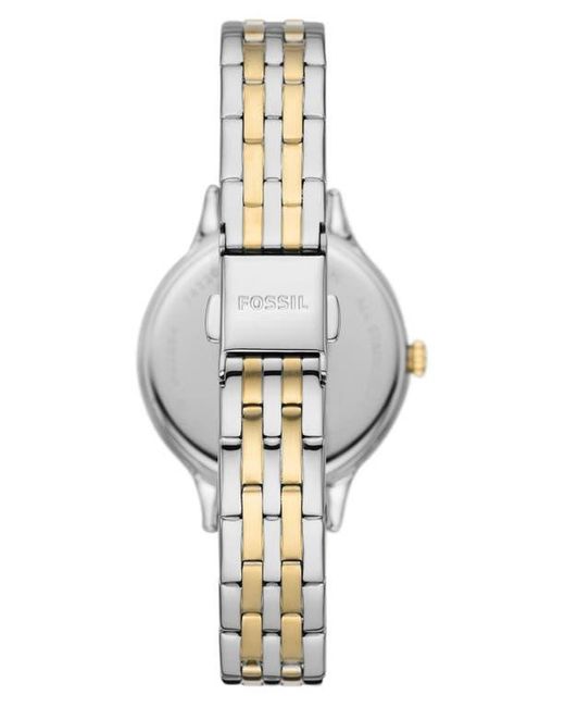 Fossil Metallic Laney Two-Tone Bracelet Watch, 34Mm for men