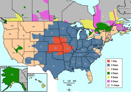 Shipping map