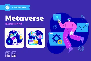 Metaverse Illustration Pack