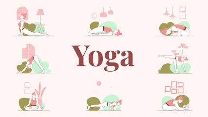 Pose de yoga Pack d'Illustrations