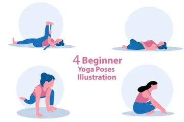 Postures de yoga Pack d'Illustrations