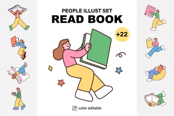 Read Books Illustration Pack