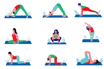 Salle de sport et remise en forme Pack d'Illustrations