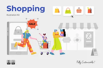 Shopping Illustration Pack