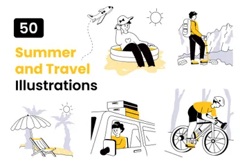 Summer And Travel Illustration Pack