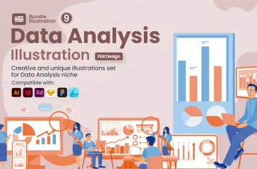 L'analyse des données Pack d'Illustrations