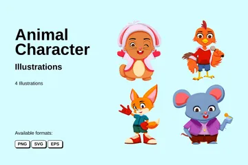 Animal Character Illustration Pack