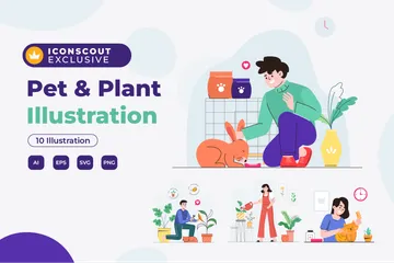 Animaux et plantes Illustration Pack