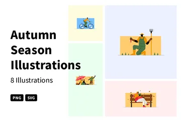 Autumn Season Illustration Pack