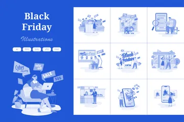 Black Friday Illustration Pack