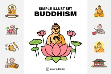 Buddhism Illustration Pack