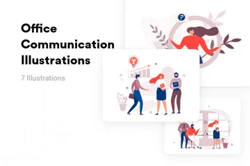 Communication de bureau Pack d'Illustrations