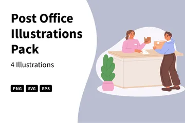 Bureau de poste Pack d'Illustrations