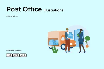 Bureau de poste Pack d'Illustrations