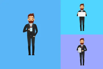 Businessman Activity Illustration Pack