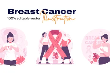 Cancer du sein Pack d'Illustrations