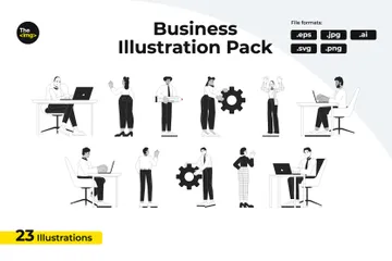 Carrière dans une entreprise commerciale Pack d'Illustrations