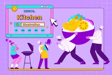 Cocina Paquete de Ilustraciones