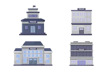 Poste de police Pack d'Illustrations