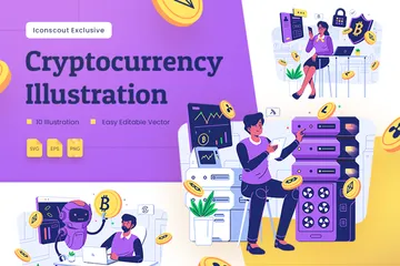 Criptomoneda Paquete de Ilustraciones