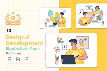 Design e desenvolvimento Pacote de Ilustrações