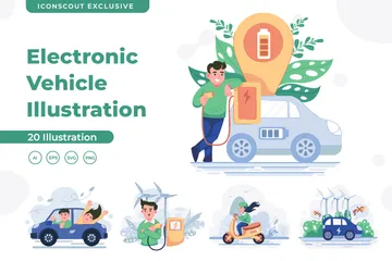 Electronic Vehicle Illustration Pack