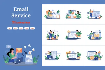 Email Service Illustration Pack