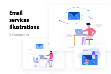 Email Services Illustration Pack